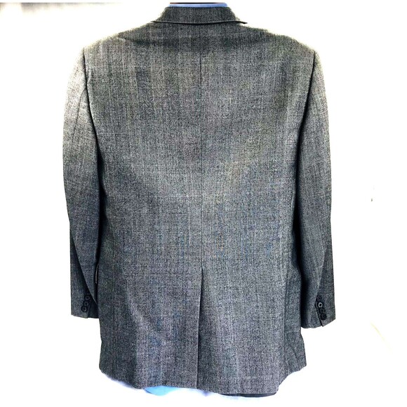 Hickey Freeman Wool Sport Coat Bespoke Boardroom Glen Plaid Gray 41 Academia Men - Picture 6 of 12